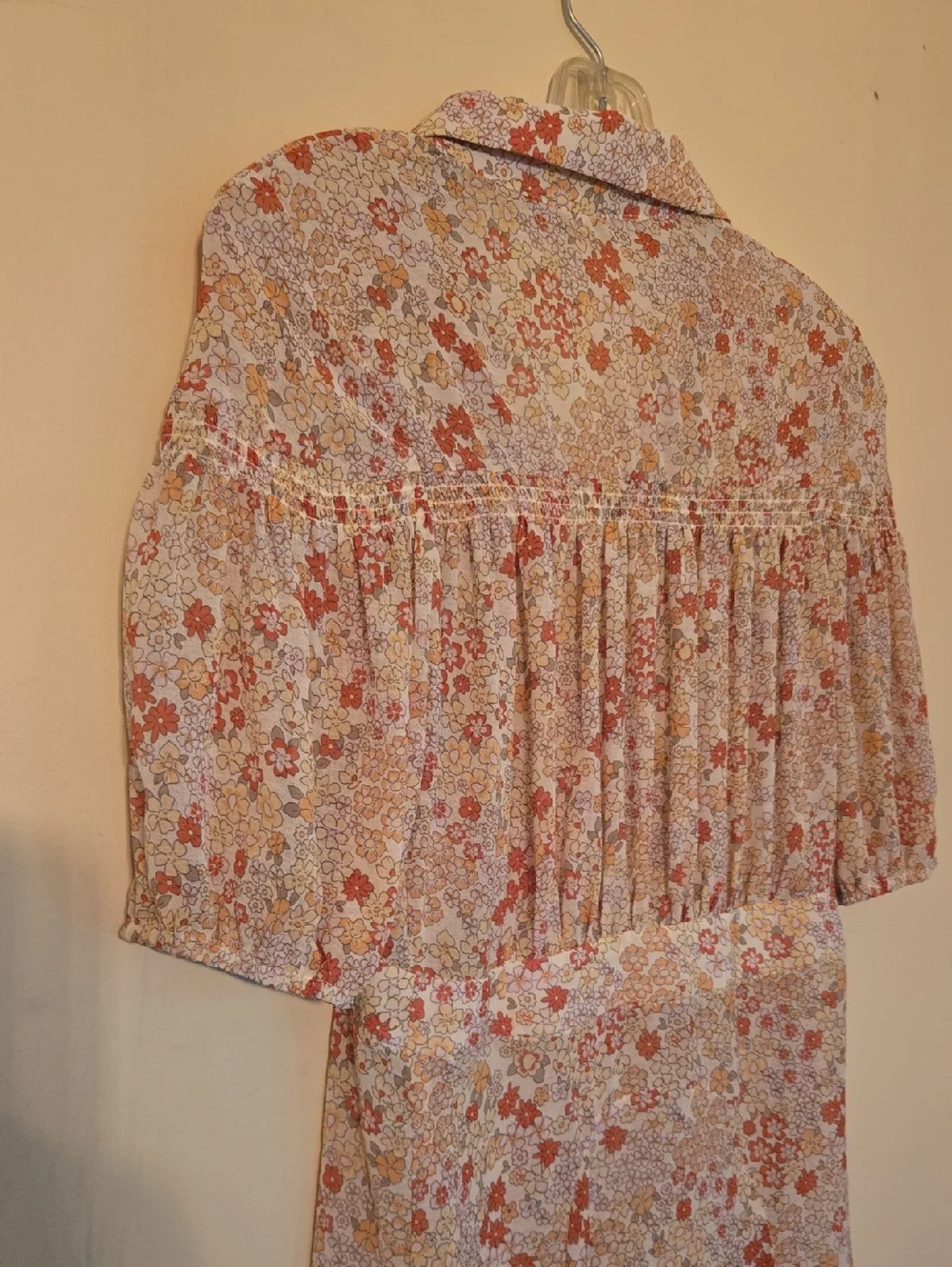 Free People Bonnie Floral Puff Sleeve Mini Dress